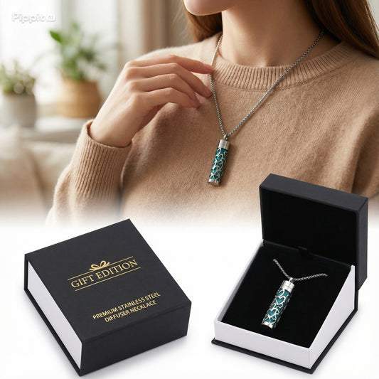 HeartScent™ Memory Scent Diffuser Necklace – Stainless Steel Pendant