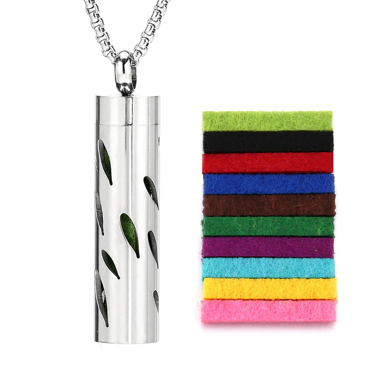 Unisex stainless steel aromatherapy pendant – HeartScent necklace