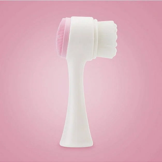 2-in-1 Double-Sided Silicone Face Brush – Deep Pore Cleansing & Exfoliating Tool