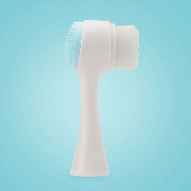2-in-1 Double-Sided Silicone Face Brush – Deep Pore Cleansing & Exfoliating Tool
