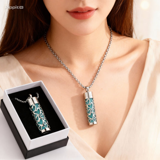 HeartScent™ Memory Scent Diffuser Necklace – Stainless Steel Pendant